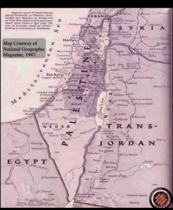 Mapa z 1947r. national Geographic