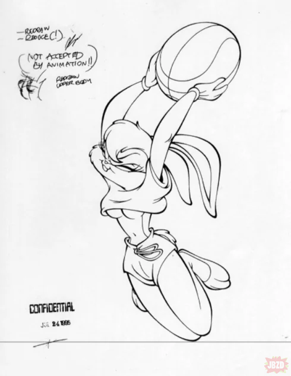 Oficjalne concept arty Loli Bunny z 1995 od Warner Bros