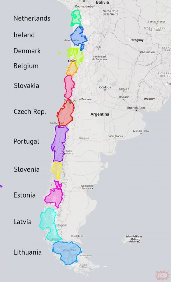 Chile jest długie