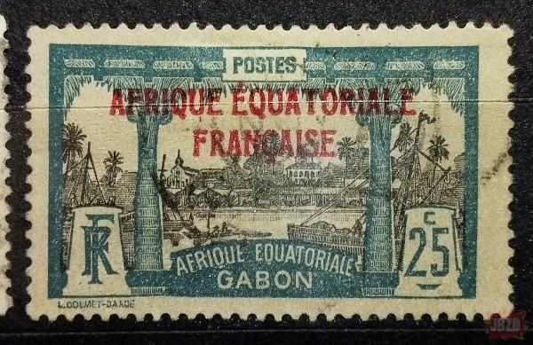 Afryka Równikowa Gabon, Kolonie Fancji.1928-30. TYpografia