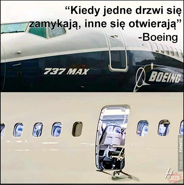 W Boeingu wyleciały drzwi