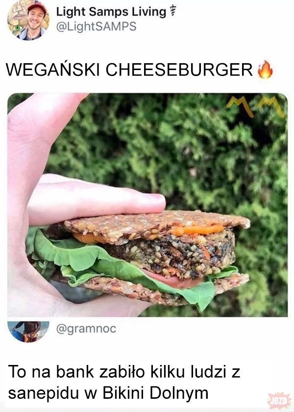 Wegański cheeseburger