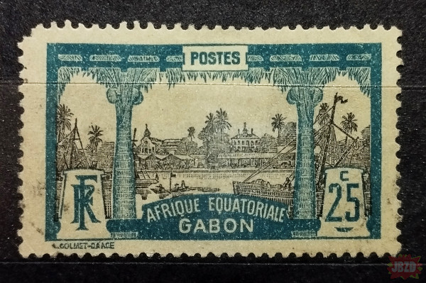Afryka Równikowa Gabon, Kolonie Fancji.1928-30. TYpografia