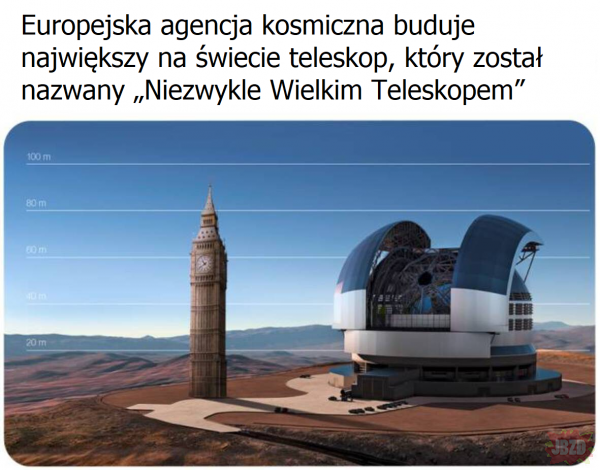 Bardzo wielki teleskop.