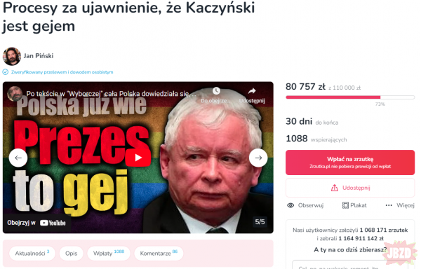Kiedy możesz dołożyć 100 by zmusić głównego geja Polski by udowadniał że nie jest gejem xD