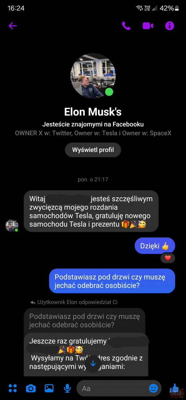 Elon Musk rozdaje Tesle