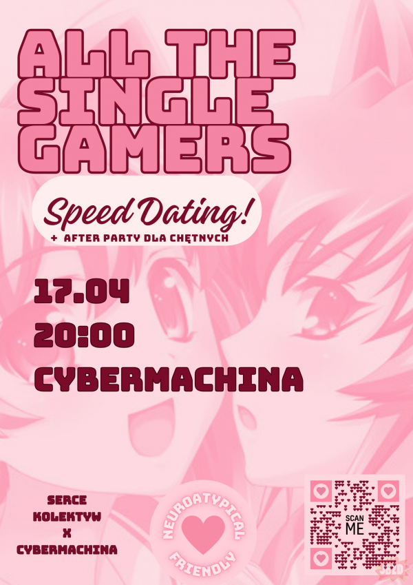 Dziewczyny-pomóżcie przedłużyć gatunek gamerów i przyjdźcie na jutrzejszy speed dating w Poznaniu. Wejście macie za free