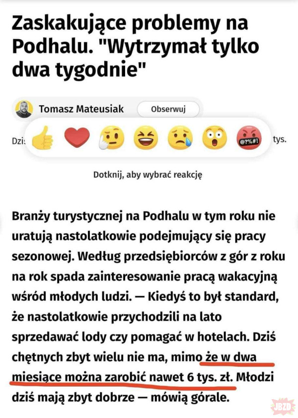 Tym młodym to się w dupach poprzewracało, a jeszcze dodam wody do oscypka xF